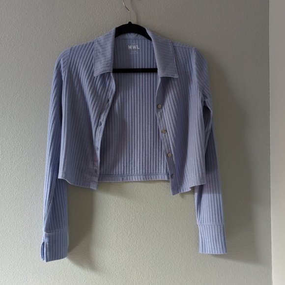 Madewell MWL Brushed Rib Cropped Cardigan Sweater - Picture 6 of 8